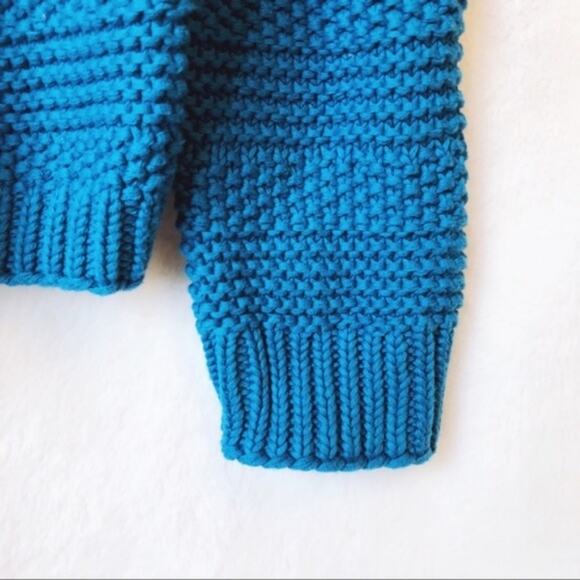 LOFT Blue Stitch Stripe Sweater - Picture 3 of 7